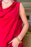 Oscar Drape Trapeze Tank Rouge